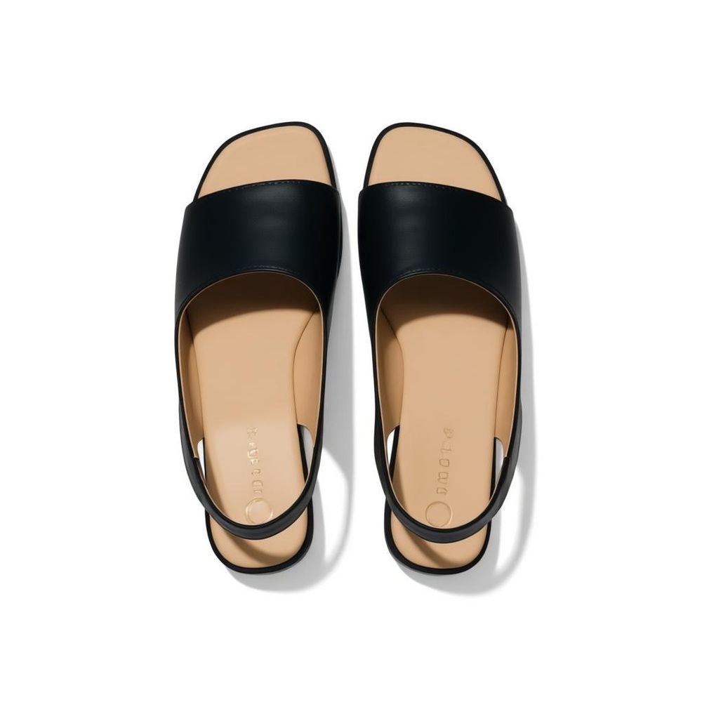 Journee Collection Black Slide Sandals - Picture 6 of 8